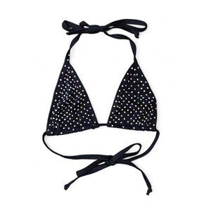 black diamanté bikini top